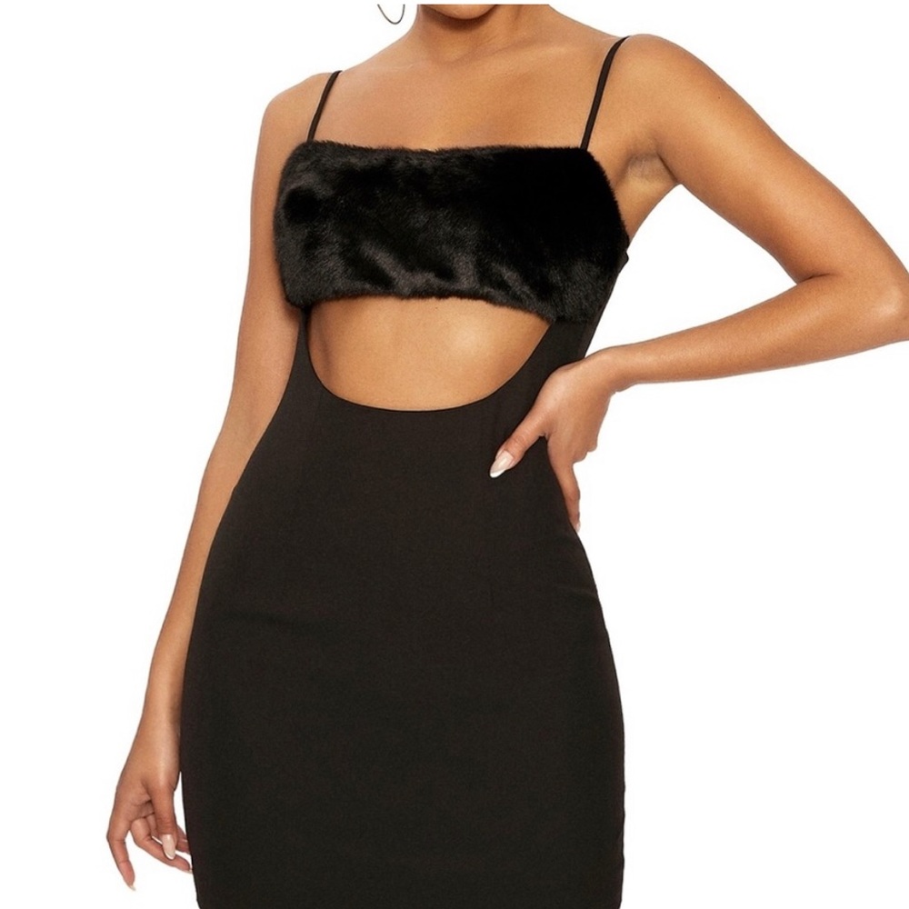 Black midi dress